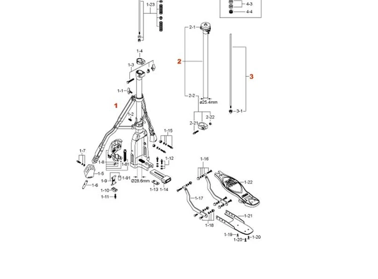 Tama HH-905-119 Bolt, Washer, Bushing, Nut til HH-905 